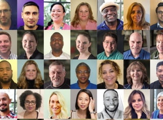 A diverse collage of headshots of 1-800-Flowers.com Inc employees