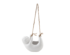 White Sloth Hanging Planter