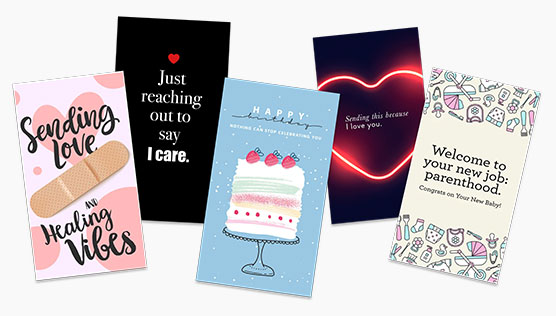 5 Complimentary eCards for different occassions from 1-800-Flowers.com